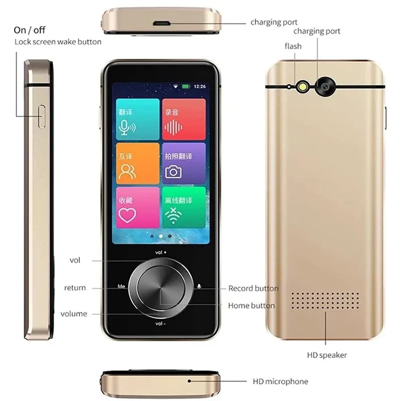 2025 Newest M9 Instant Voice Translator Portable Language Translator In Real-time Smart Translator Supports 12 offline languages